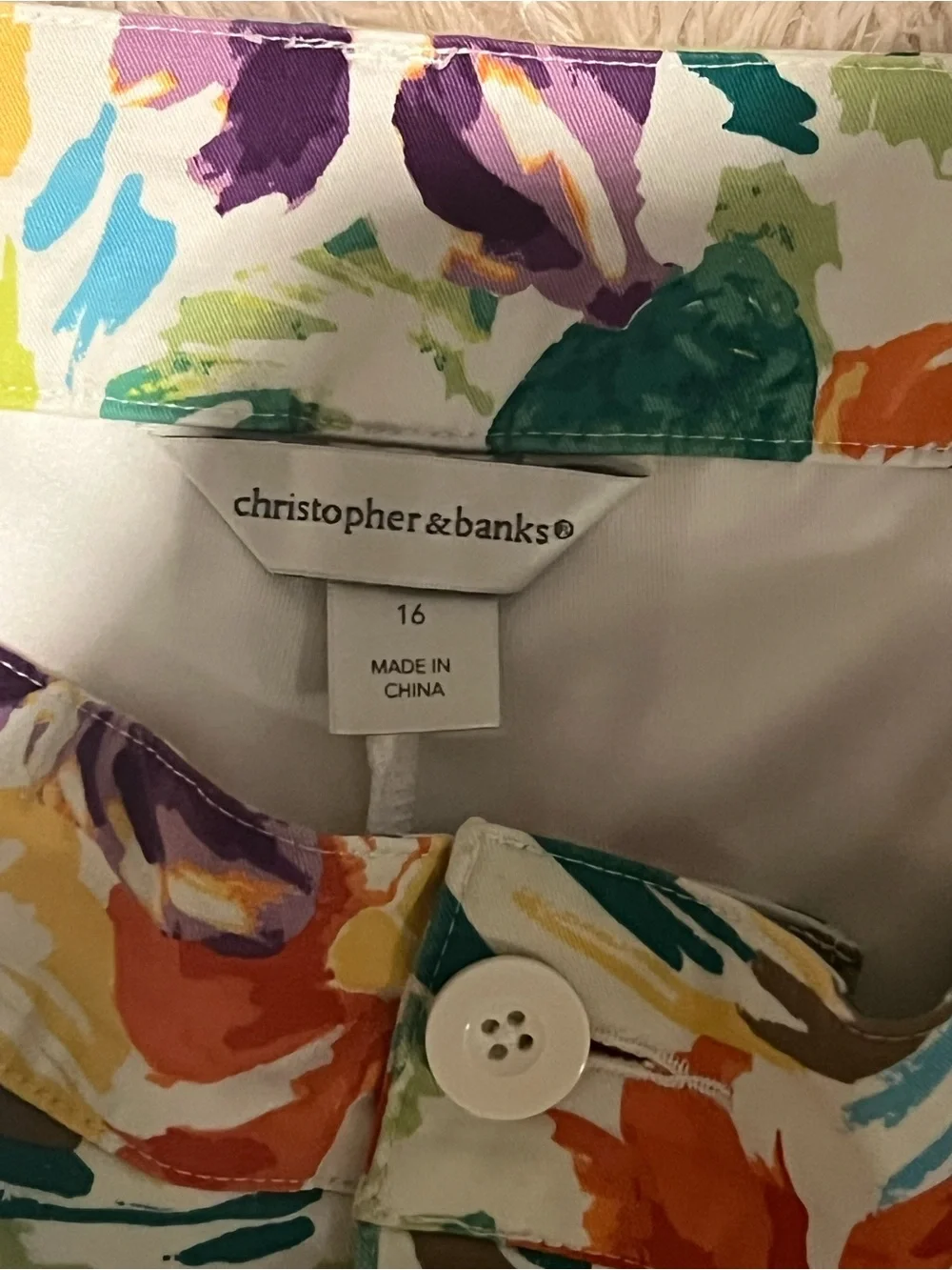 Christopher & Banks Multicolor Floral Skort - Bright Floral Size 16
